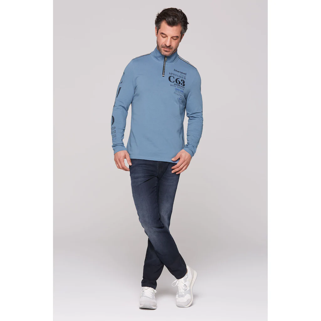 CAMP DAVID Langarmshirt Mit Stickerei ▷ Für