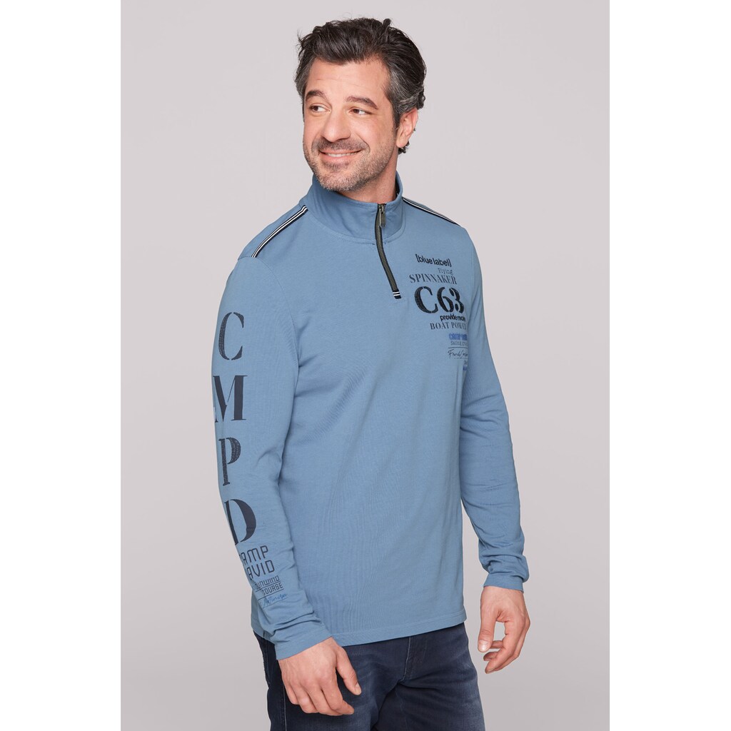 CAMP DAVID Langarmshirt mit Stickerei ▷ für