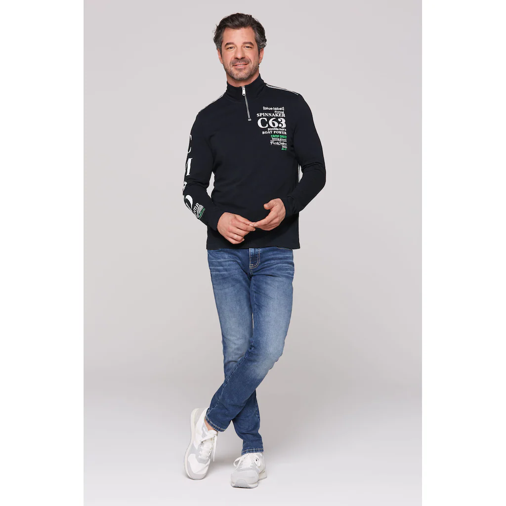 CAMP DAVID Langarmshirt Mit Stickerei ▷ Kaufen