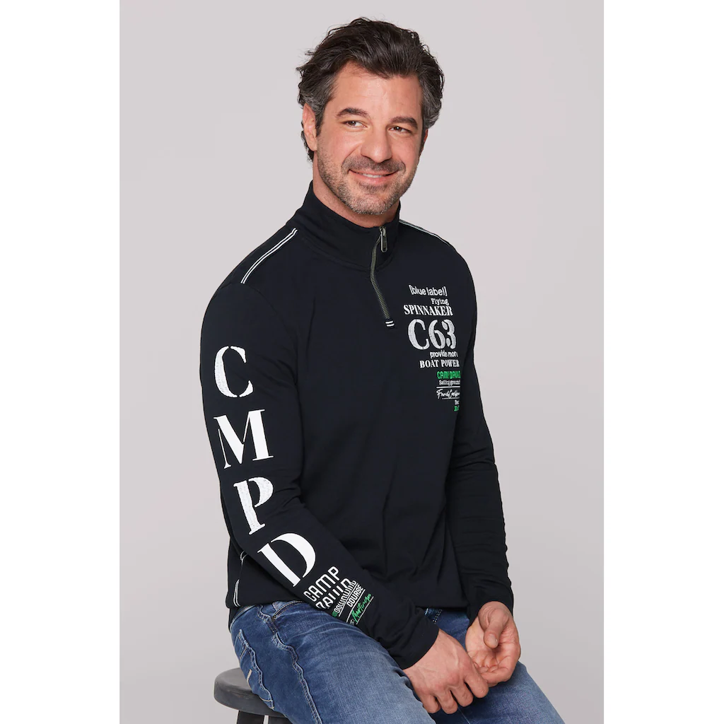 CAMP DAVID Langarmshirt mit Stickerei ▷ kaufen