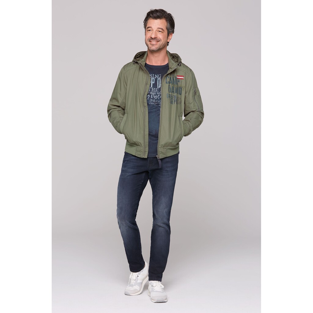CAMP DAVID Outdoorjacke Mit Kapuze Mit Ärmeltasche ▷ Kaufen