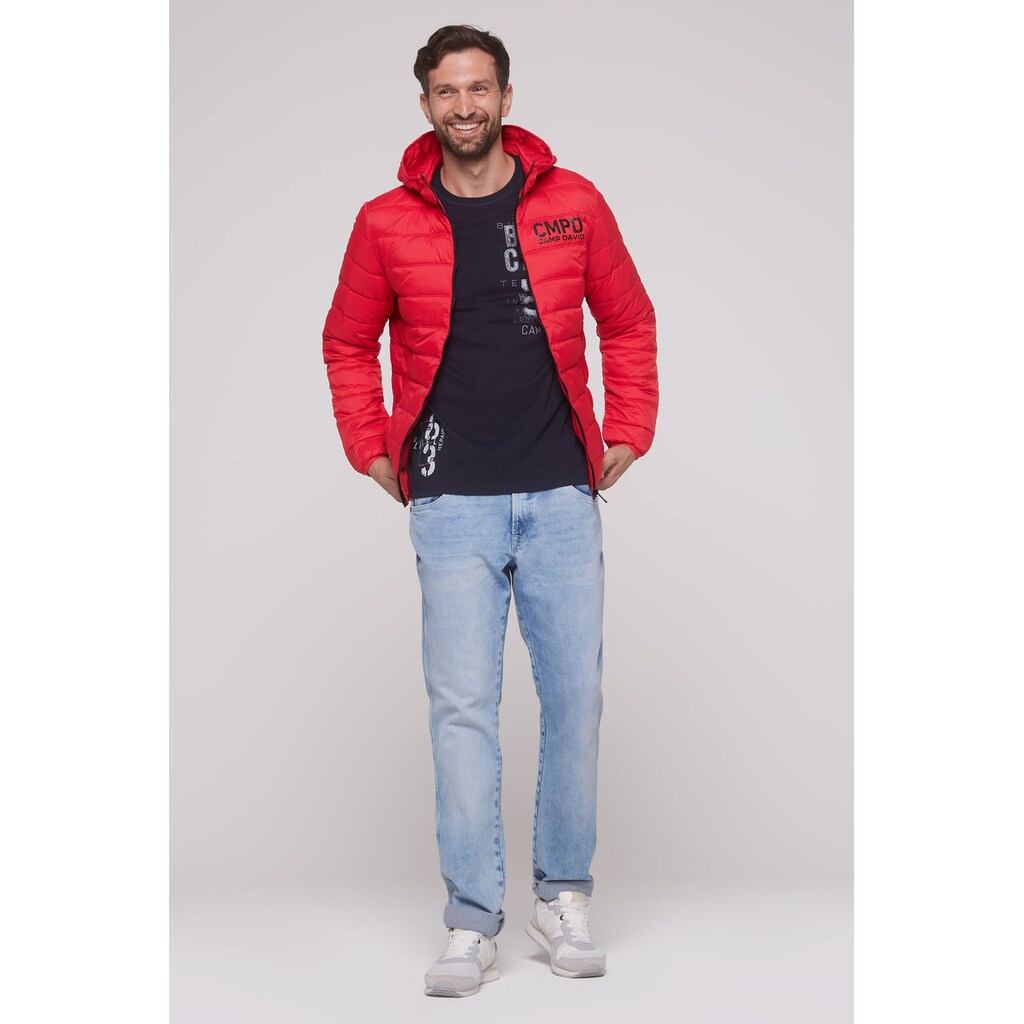 CAMP DAVID Outdoorjacke Mit Kapuze Mit Innentaschen ▷ Für