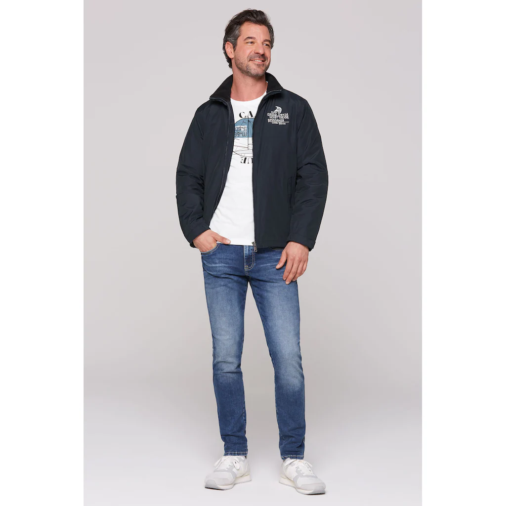 CAMP DAVID Outdoorjacke Ohne Kapuze Mit Gummizug Im Saum ▷ Für