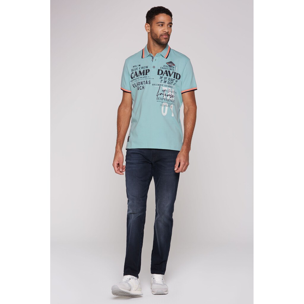 CAMP DAVID Poloshirt Aus Baumwolle