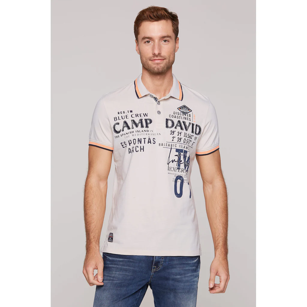 CAMP DAVID Poloshirt aus Baumwolle