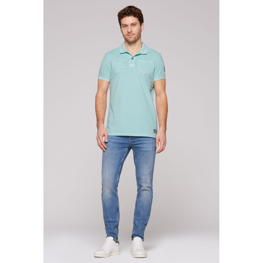 CAMP DAVID Poloshirt Mit Brusttasche