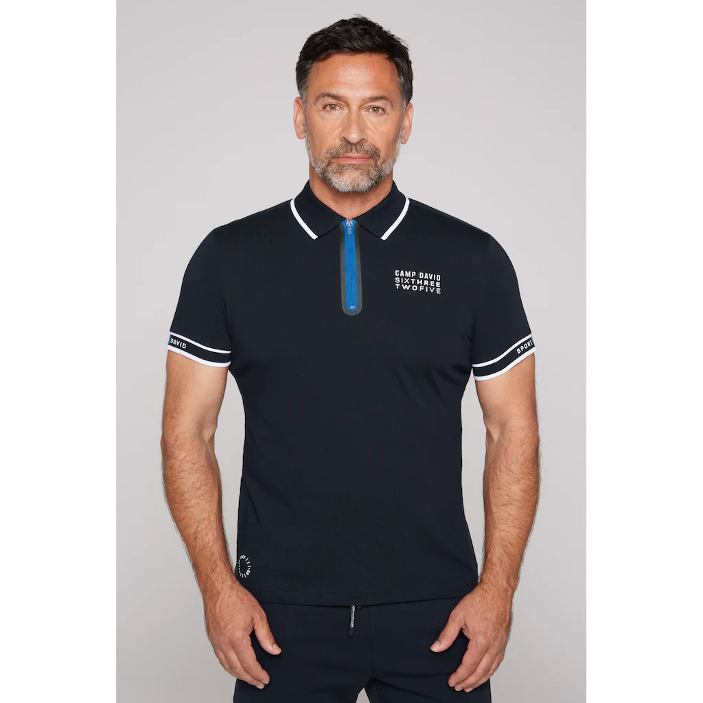 CAMP DAVID Poloshirt mit kontrastreichen Details ▷ für