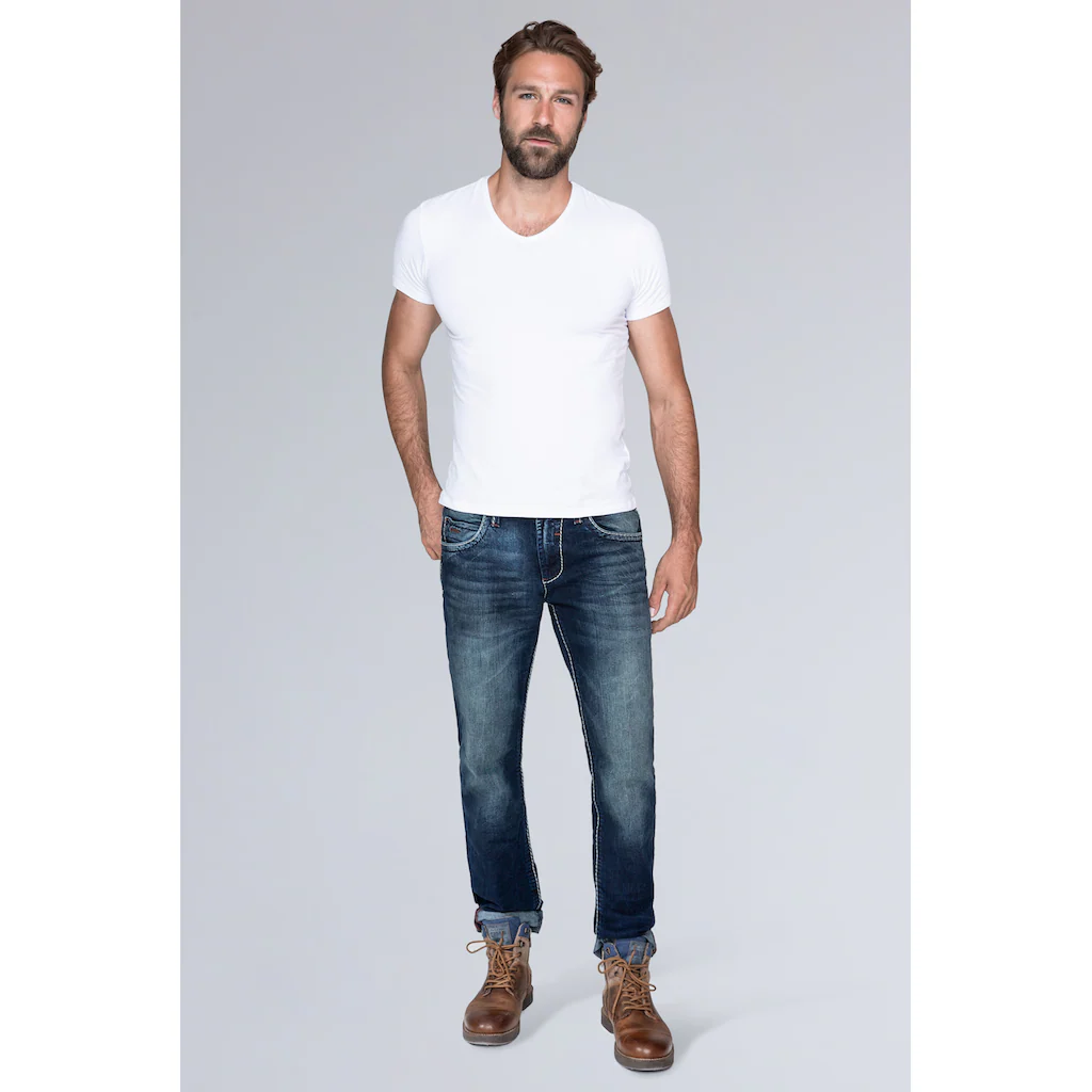 CAMP DAVID Regular-fit-Jeans Mit Kontrast-Riegel ▷ Für
