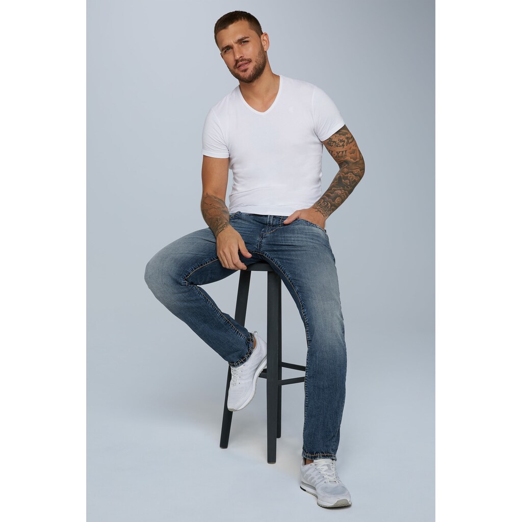 CAMP DAVID Regular-fit-Jeans »NI:CO« Münztasche Mit Ziernaht ▷ Für