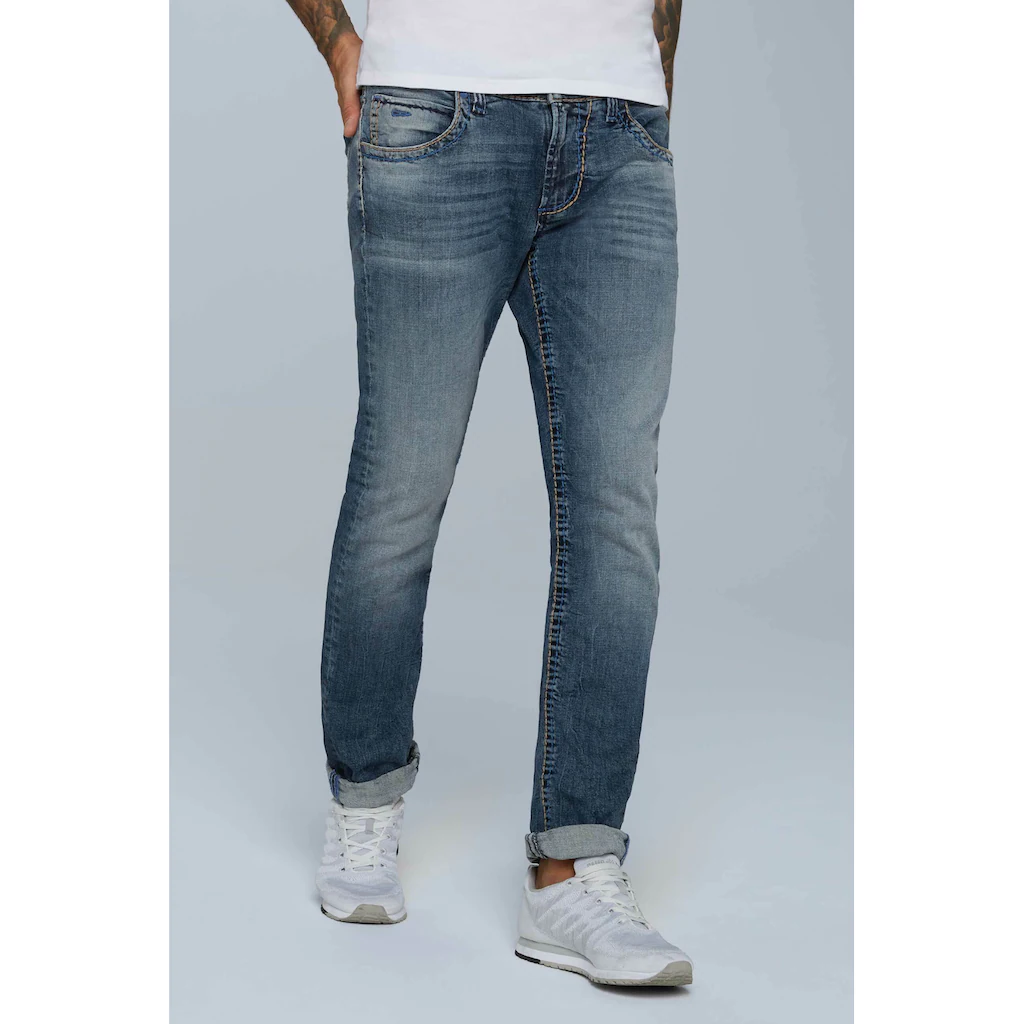 CAMP DAVID Regular-fit-Jeans »NI:CO« Münztasche mit Ziernaht ▷ für