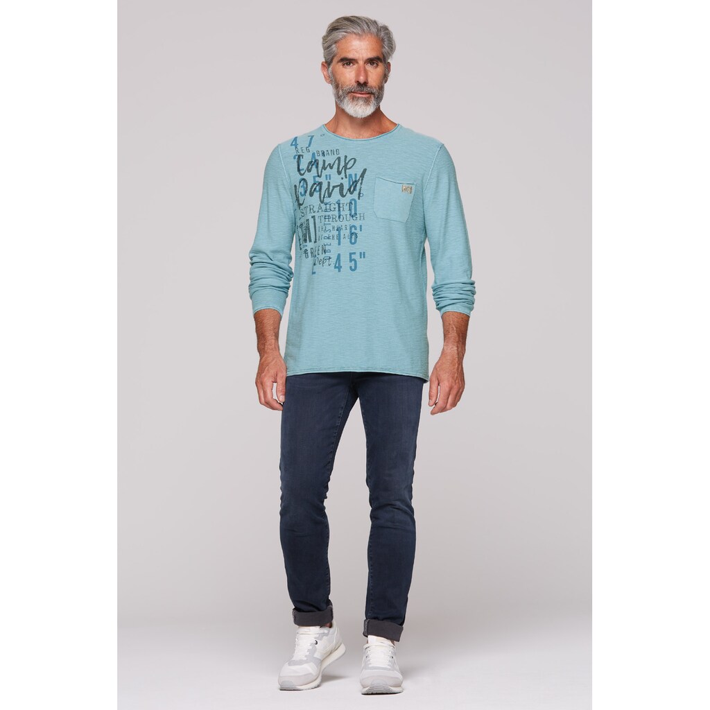 CAMP DAVID Rundhalspullover In Linksstrick ▷ Kaufen