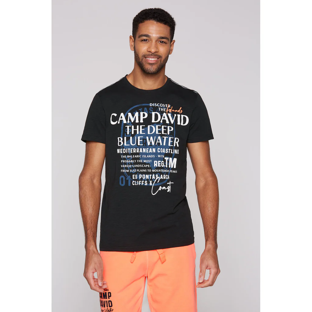 CAMP DAVID Rundhalsshirt aus Baumwolle