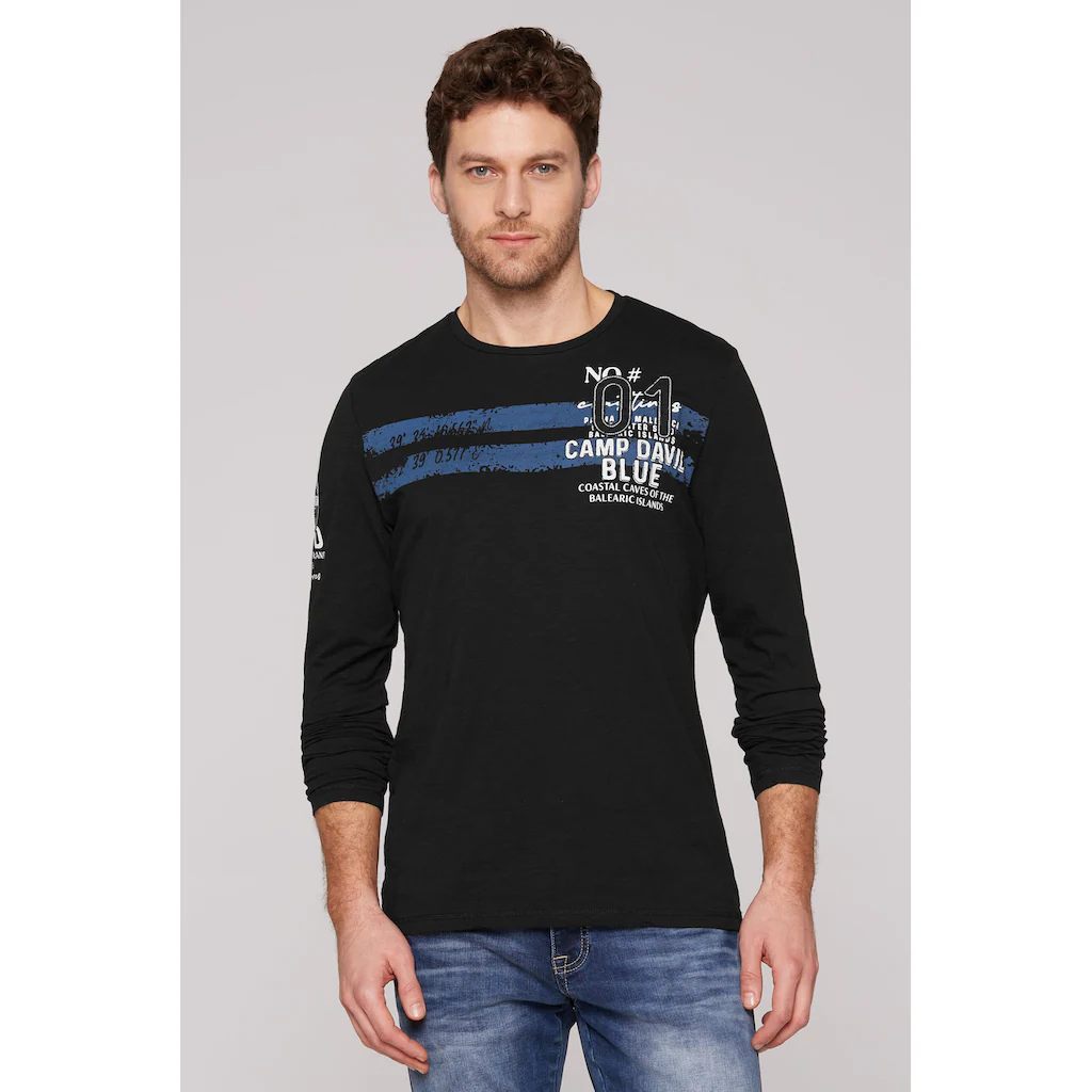 CAMP DAVID Rundhalsshirt aus Baumwolle
