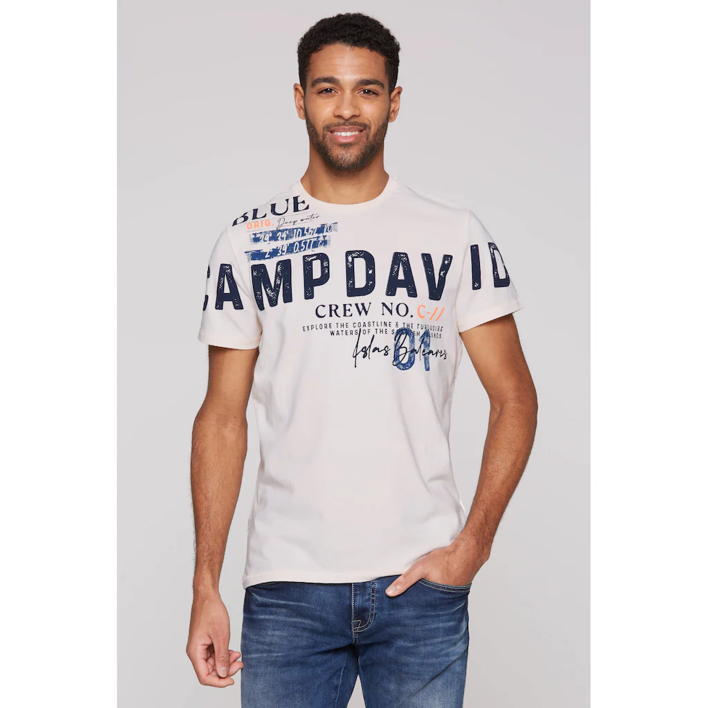 CAMP DAVID Rundhalsshirt mit Baumwolle