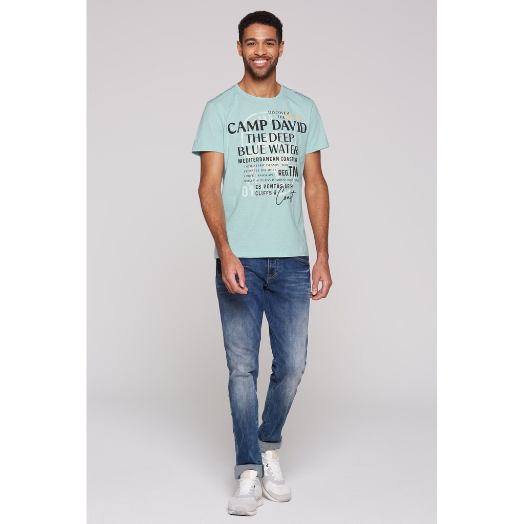 CAMP DAVID Rundhalsshirt Mit Necktape