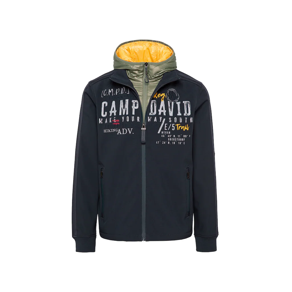 CAMP DAVID Softshelljacke Mit Kapuze Mit Verstellbarem Gummizug Im Saum ▷ Bestellen