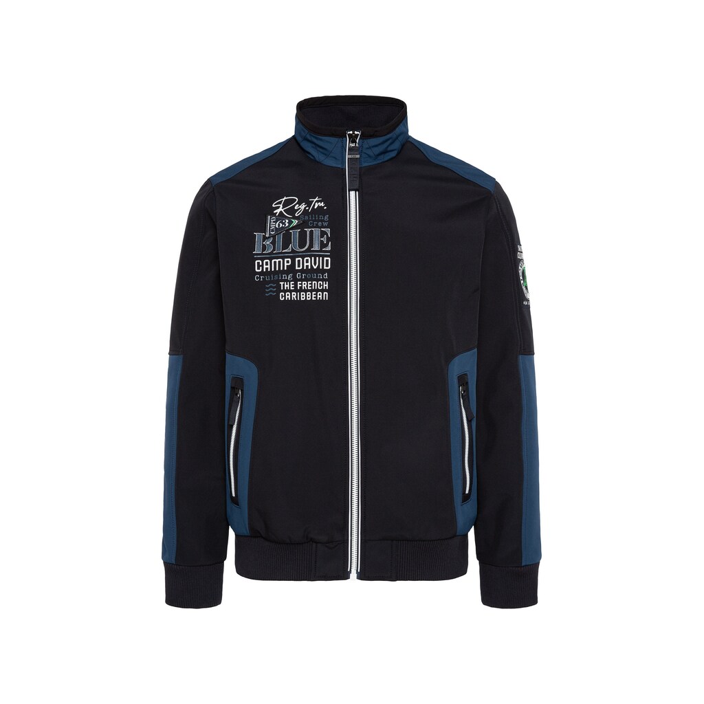 CAMP DAVID Softshelljacke Ohne Kapuze Mit Stehkragen ▷ Für