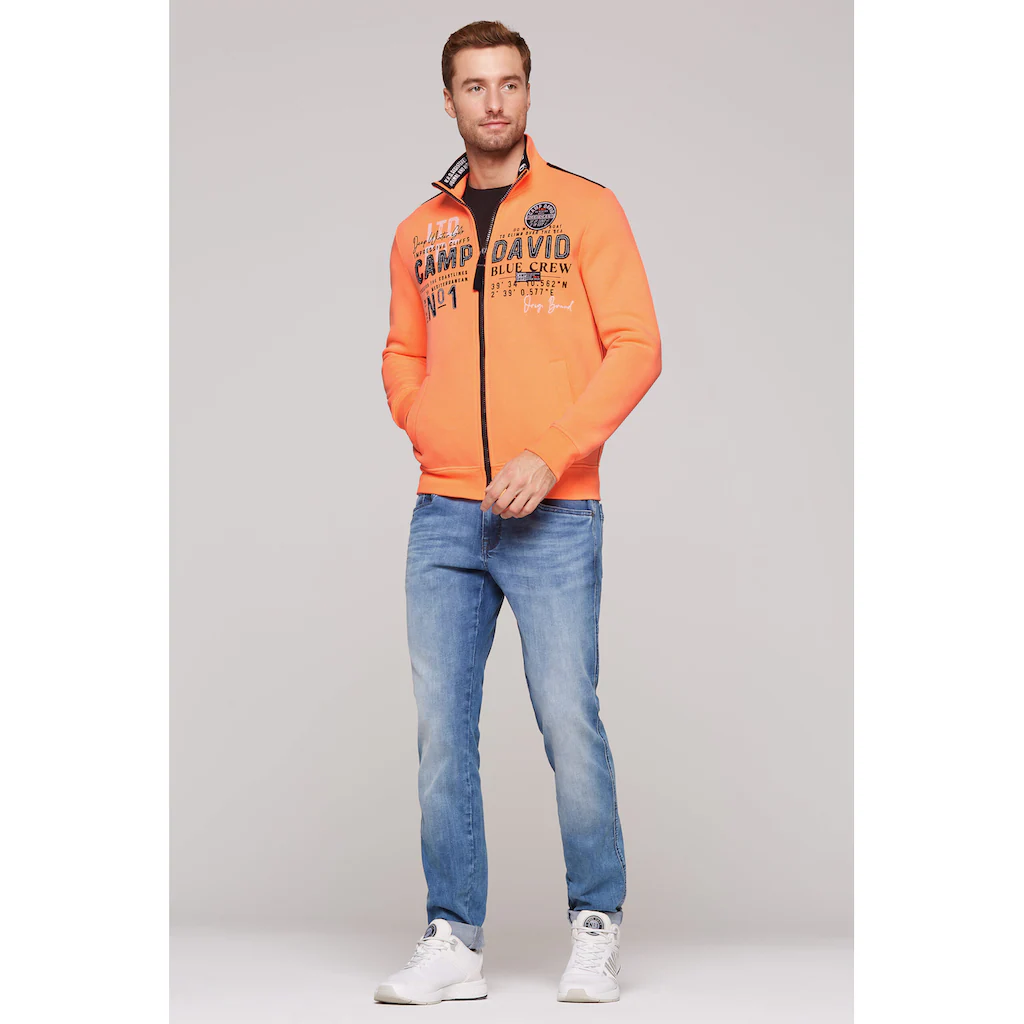 CAMP DAVID Sweatjacke Mit Stehkragen