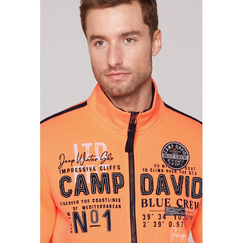 CAMP DAVID Sweatjacke Mit Stehkragen