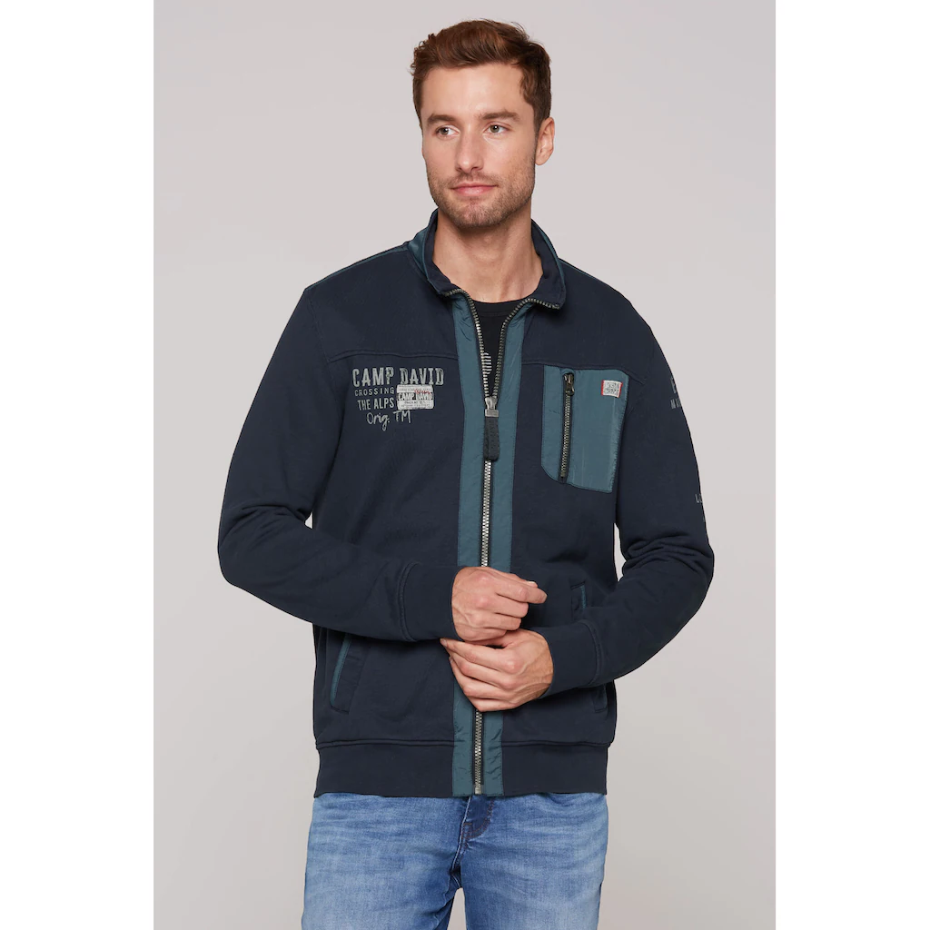 CAMP DAVID Sweatjacke mit Stehkragen ▷ bestellen