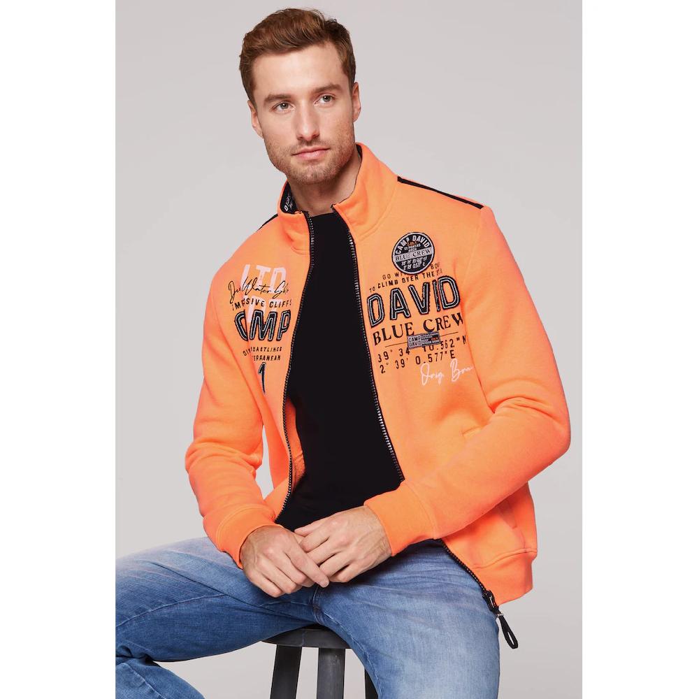 CAMP DAVID Sweatjacke mit Stehkragen