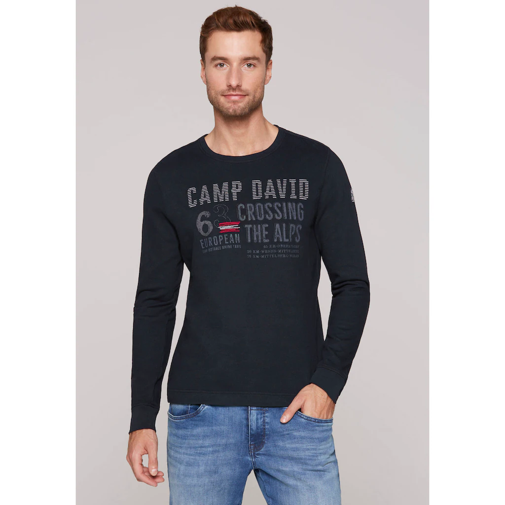CAMP DAVID Sweatshirt mit Prints und Stickereien ▷ für