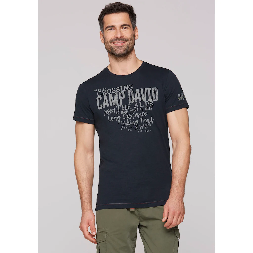 CAMP DAVID T-Shirt mit Logodrucken ▷ für