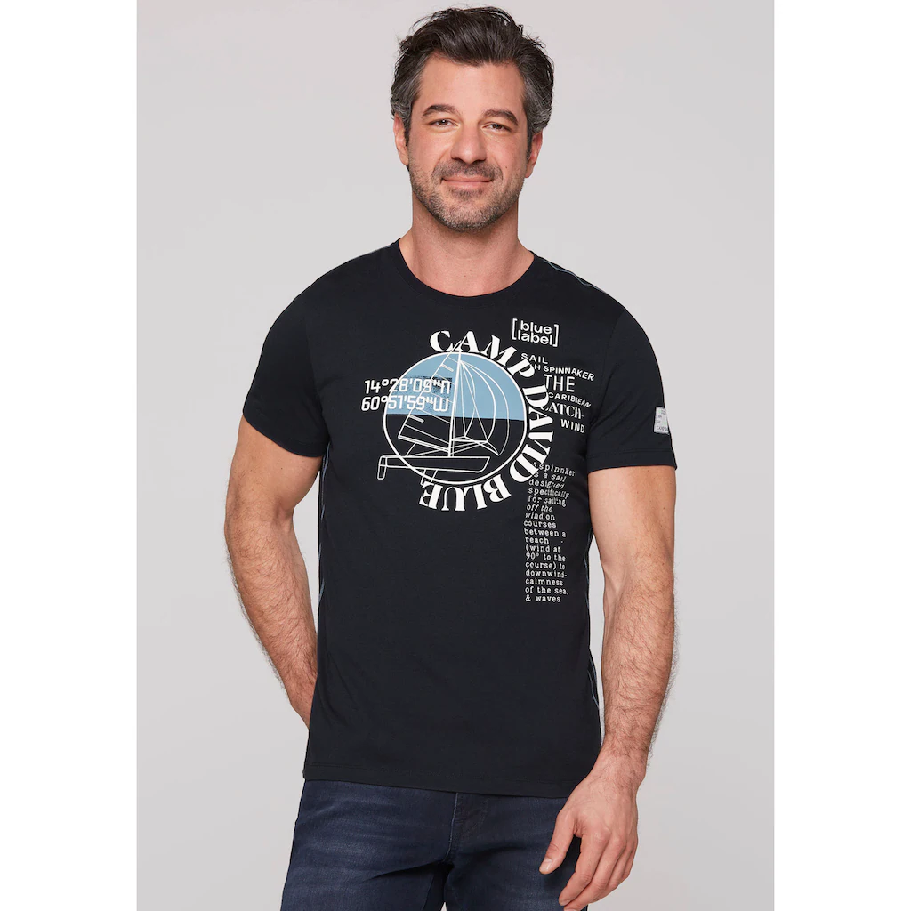 CAMP DAVID T-Shirt mit Wording-Prints ▷ für