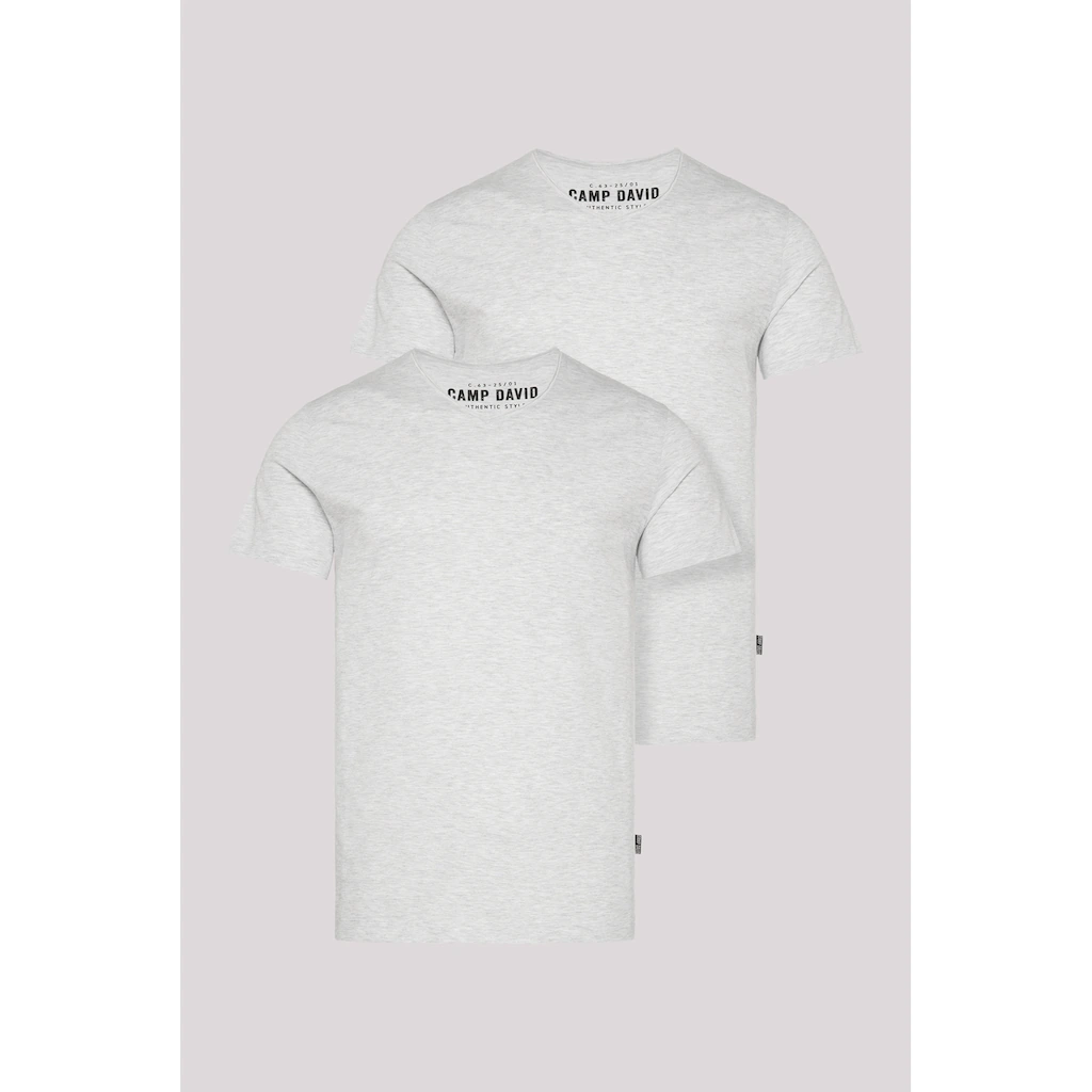 CAMP DAVID V-Shirt (2 tlg.) im 2-er Pack