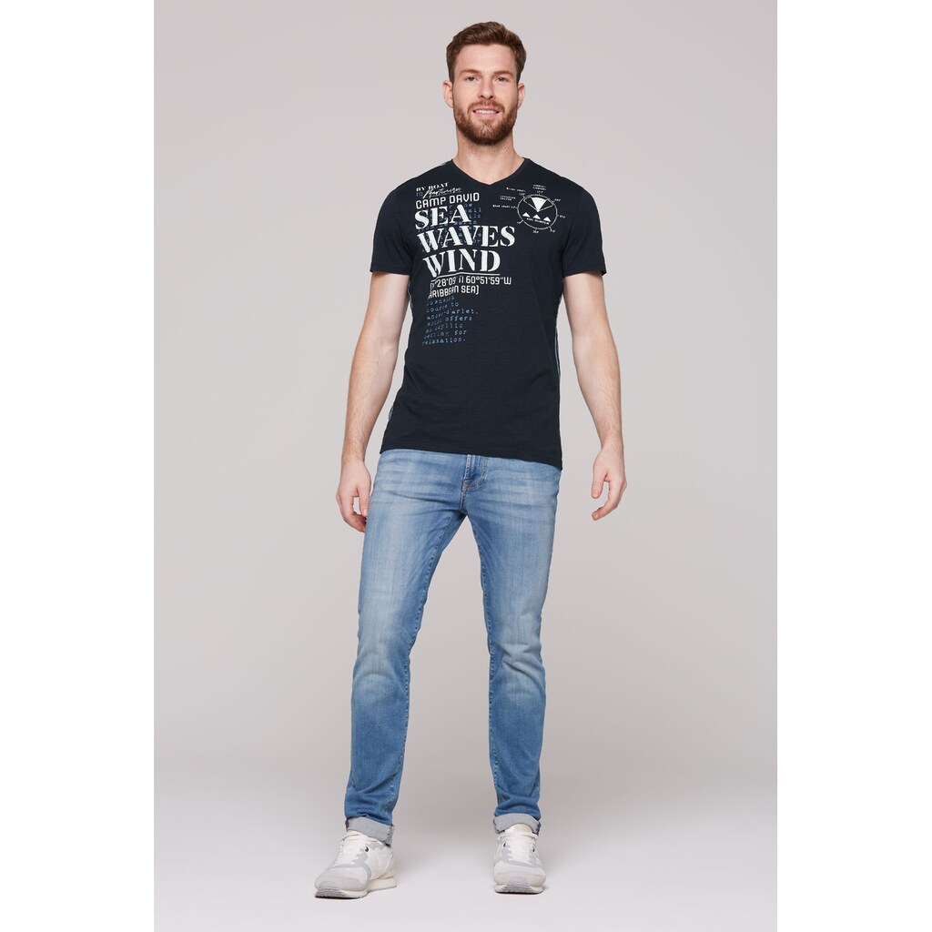 CAMP DAVID V-Shirt Aus Baumwolle ▷ Bestellen