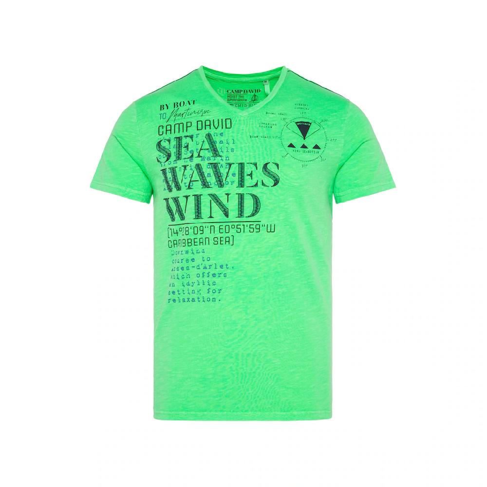 CAMP DAVID V-Shirt Aus Baumwolle ▷ Für
