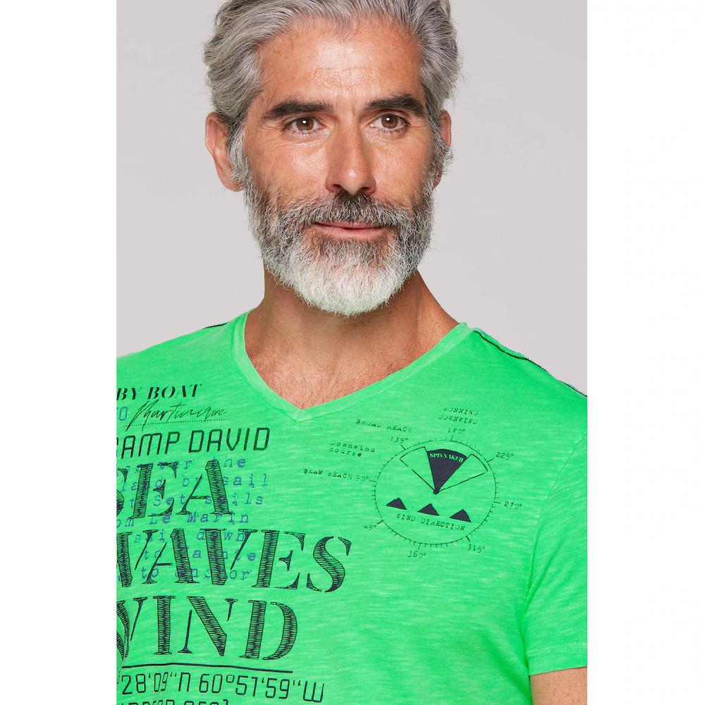 CAMP DAVID V-Shirt Aus Baumwolle ▷ Für