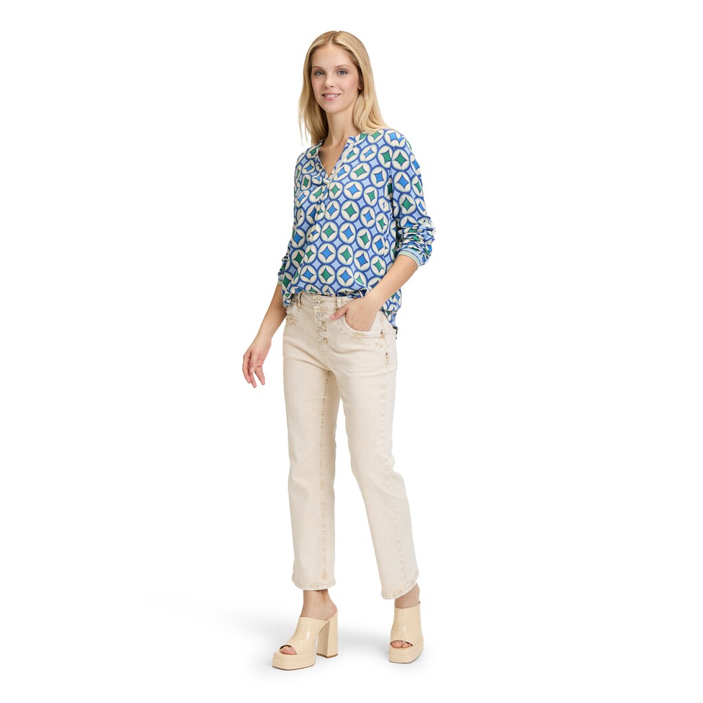 Cartoon Shirtbluse »Cartoon Blusenshirt Mit Rippbündchen«