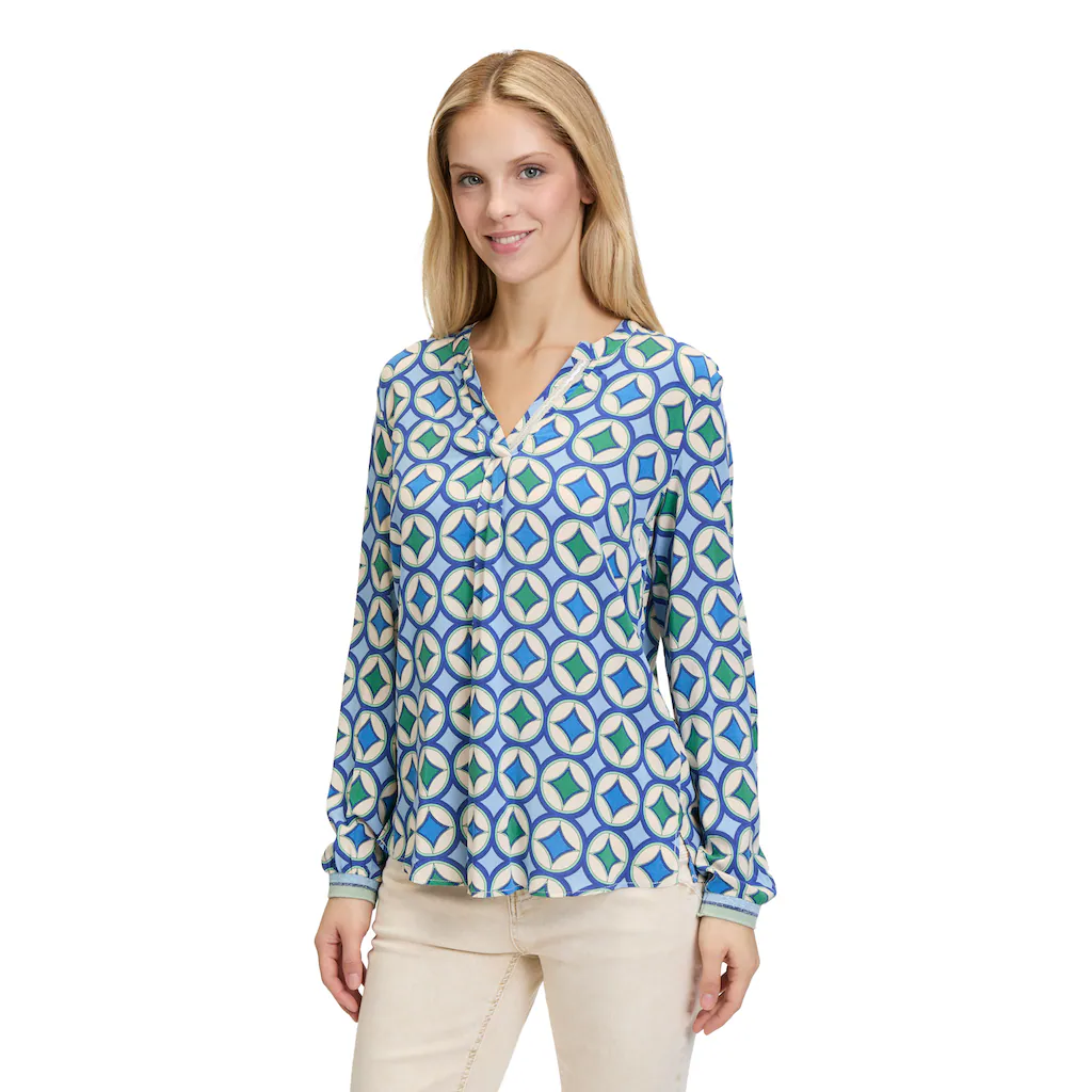 Cartoon Shirtbluse »Cartoon Blusenshirt mit Rippbündchen«