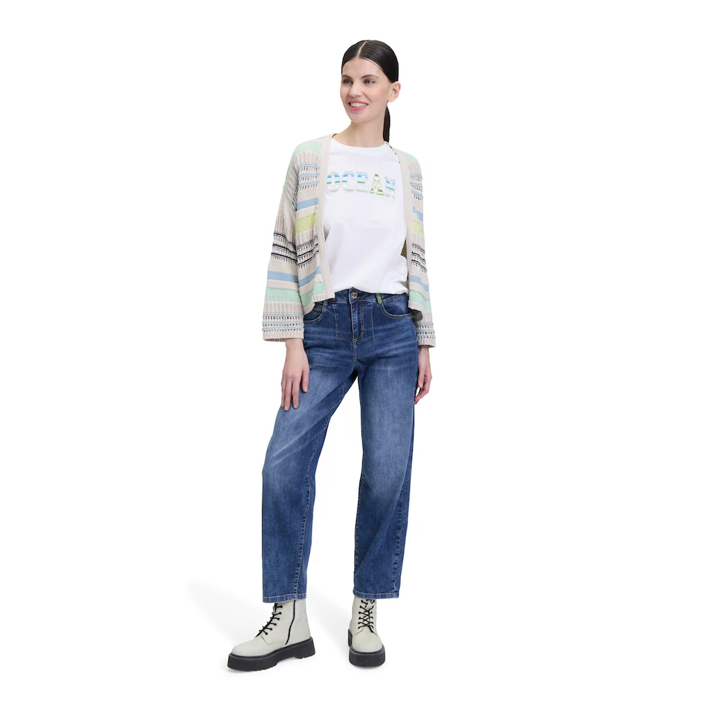 Cartoon Strickjacke »Cartoon Strick-Cardigan Mit Color Blocking« Struktur