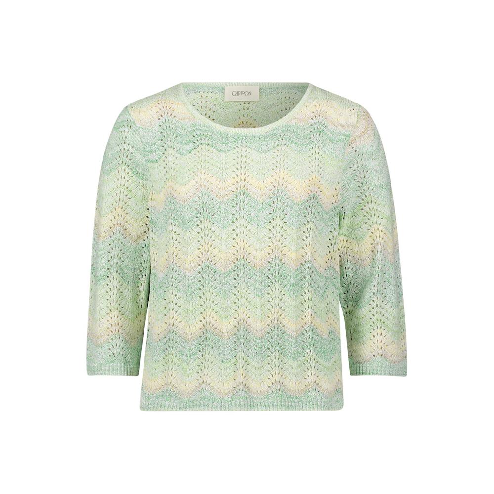 Cartoon Strickpullover »Cartoon Lochstrick-Pullover Mit Rundhalsausschnitt« (1 Tlg.) Ajourmuster