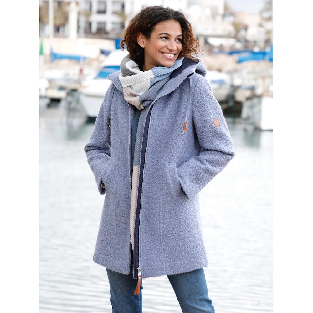 Casual Looks Langjacke mit Kapuze