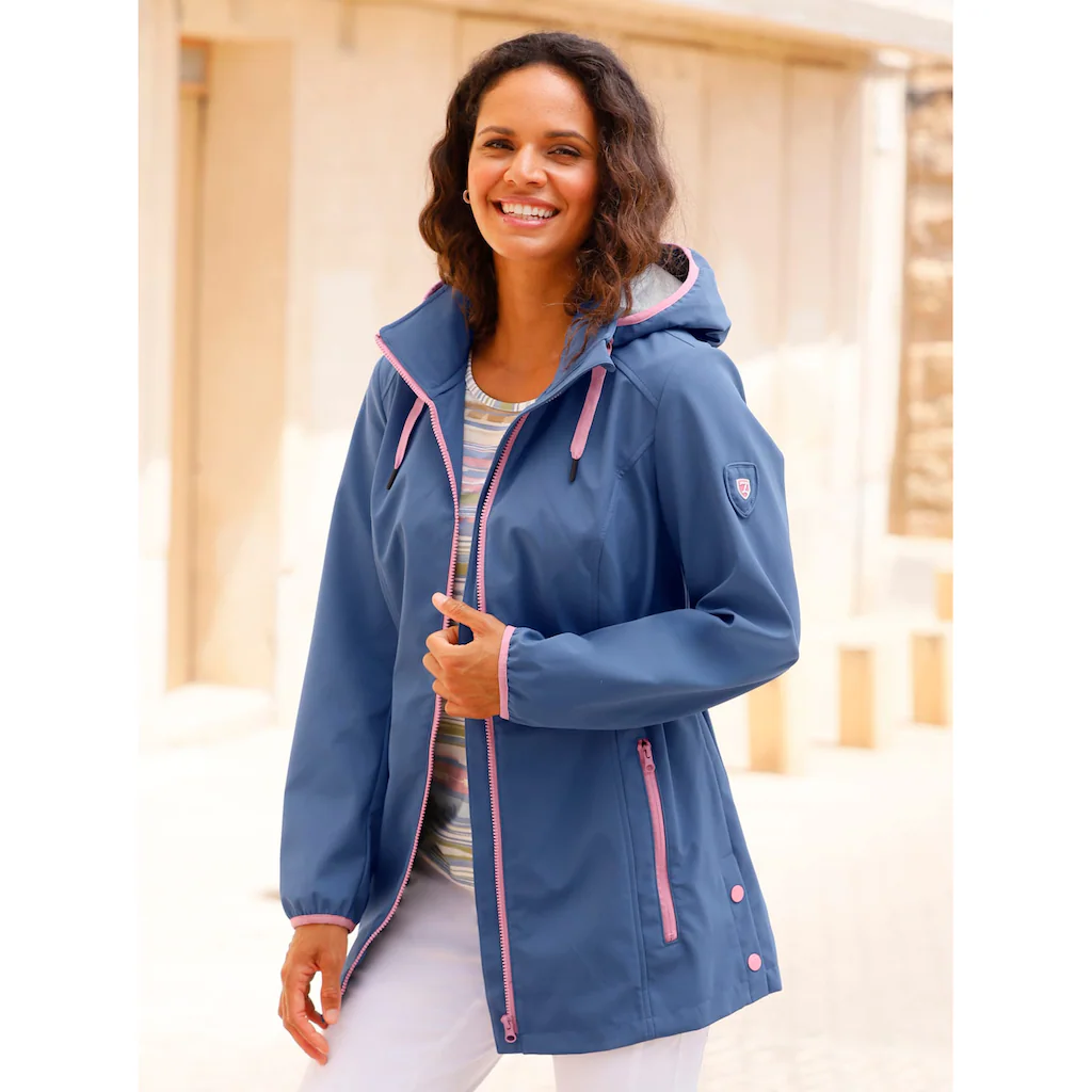 Casual Looks Softshelljacke mit Kapuze