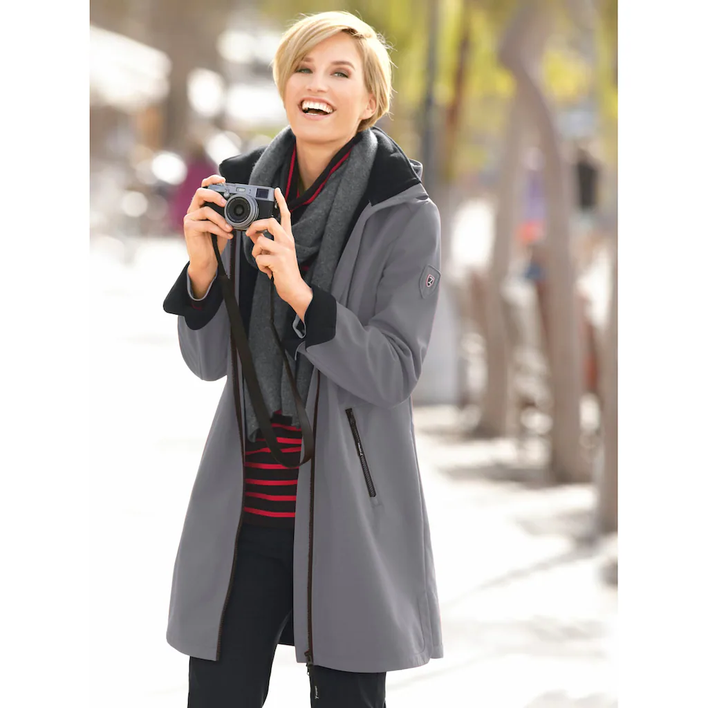 Casual Looks Softshelljacke mit Kapuze