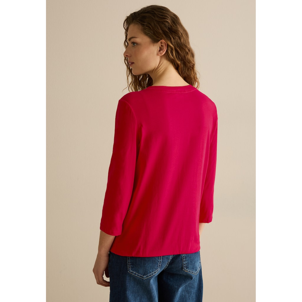 Cecil 3/4-Arm-Shirt Aus Reiner Baumwolle