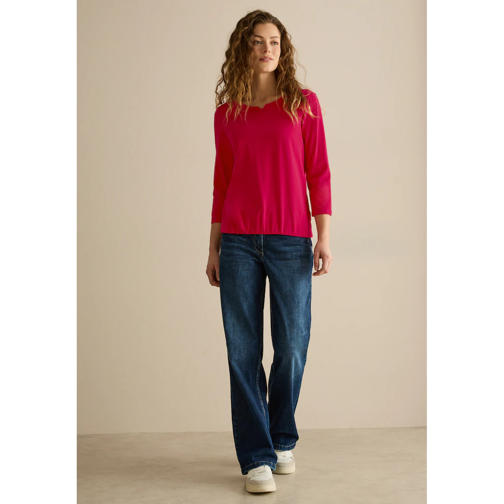 Cecil 3/4-Arm-Shirt Aus Reiner Baumwolle