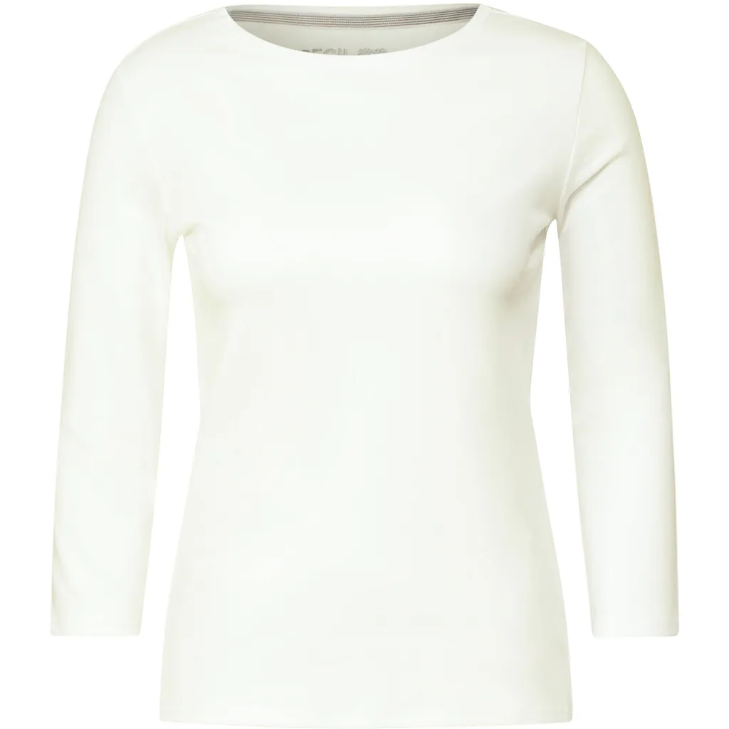 Cecil 3/4-Arm-Shirt Mit Hohem Ausschnitt