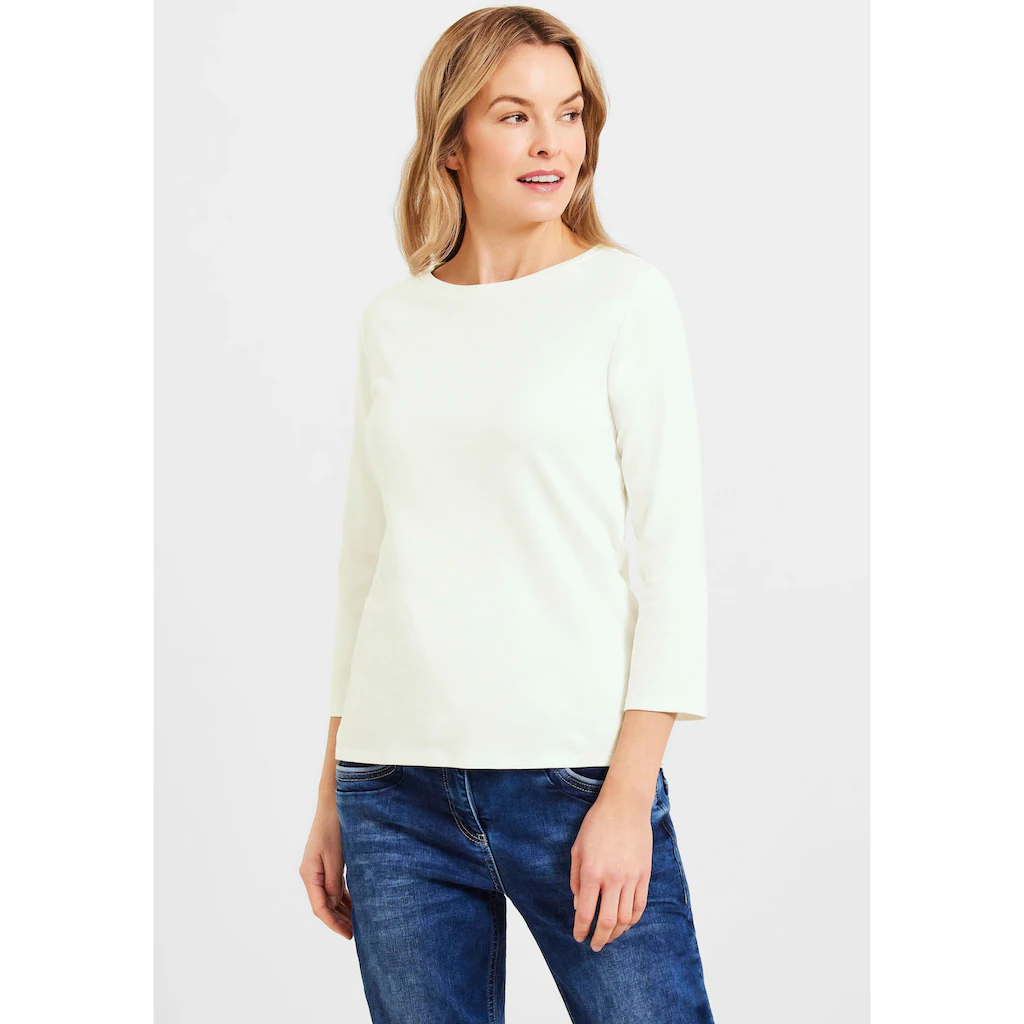 Cecil 3/4-Arm-Shirt mit hohem Ausschnitt