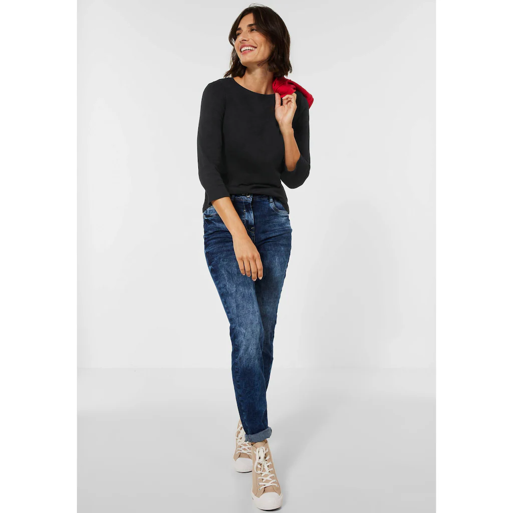 Cecil 3/4-Arm-Shirt Mit Klassischem U-Boot-Ausschnitt