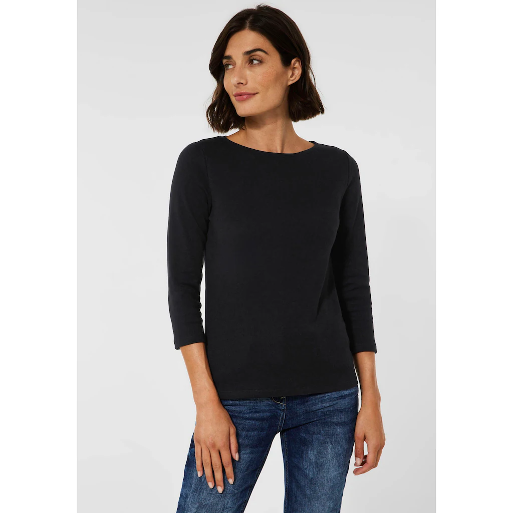 Cecil 3/4-Arm-Shirt mit klassischem U-Boot-Ausschnitt