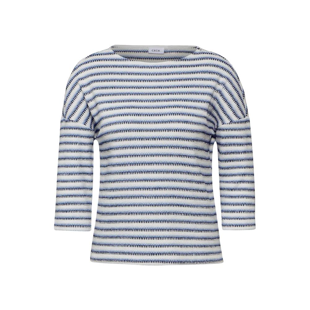 Cecil 3/4-Arm-Shirt Mit Streifenmuster