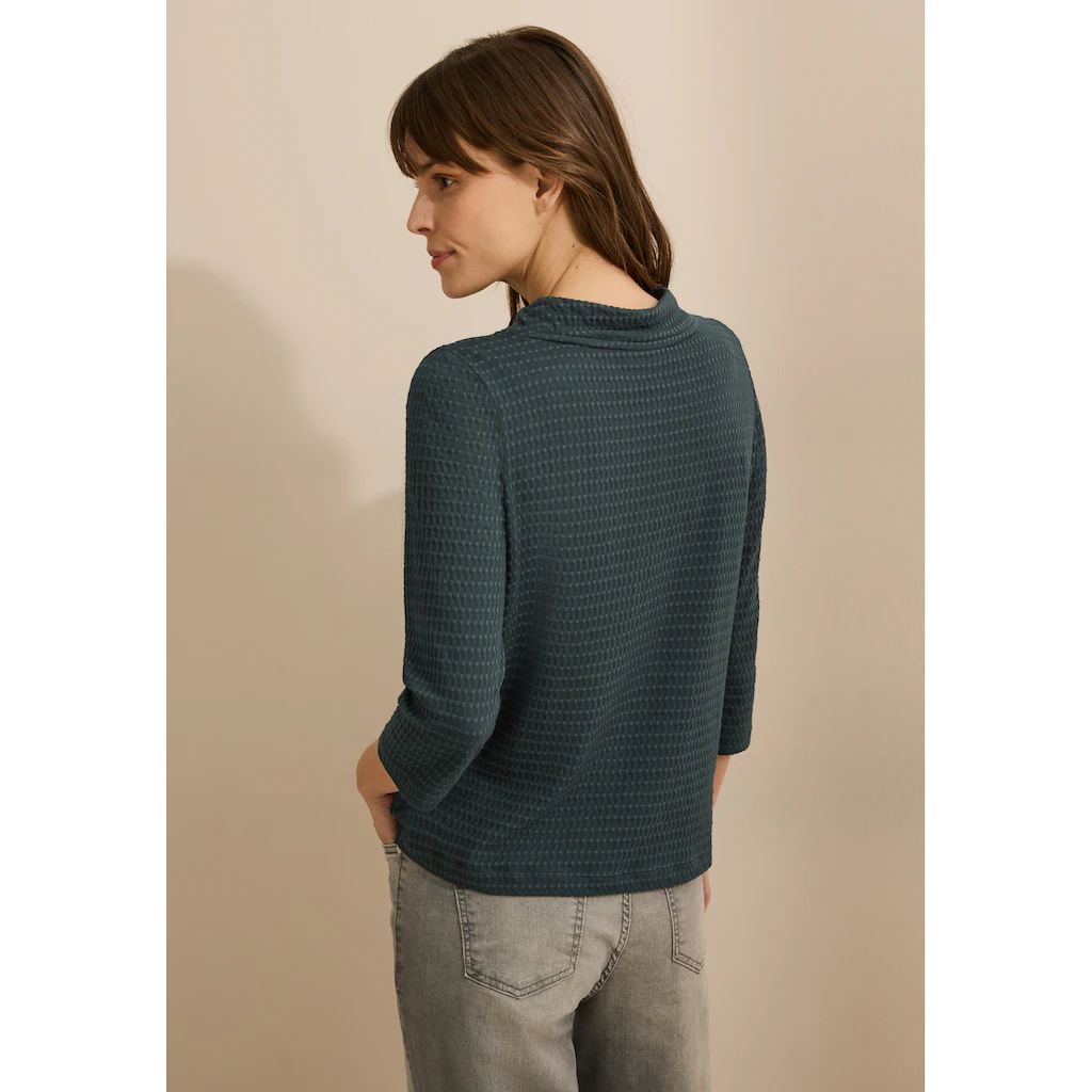 Cecil 3/4-Arm-Shirt Mit Struktur Muster