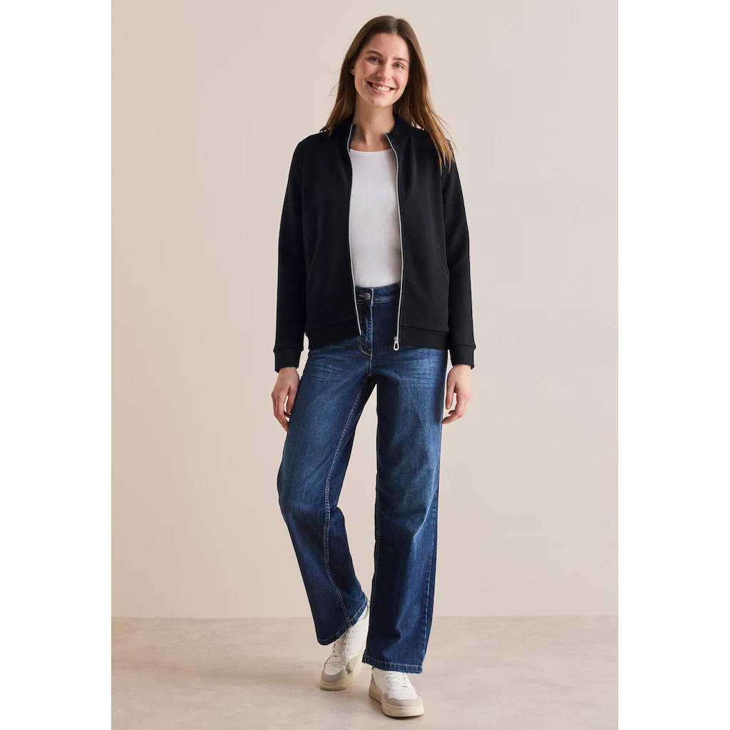 Cecil Cardigan Aus Elastischem Materialmix