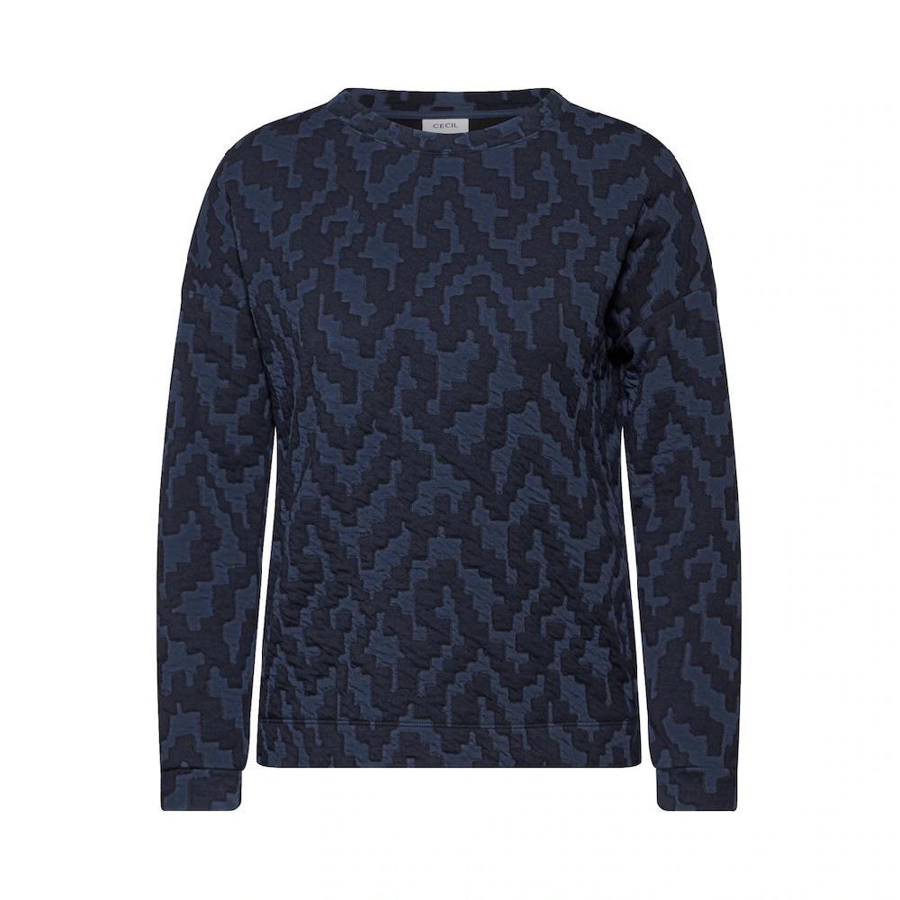 Cecil Jacquardpullover Mit Jaquard Struktur