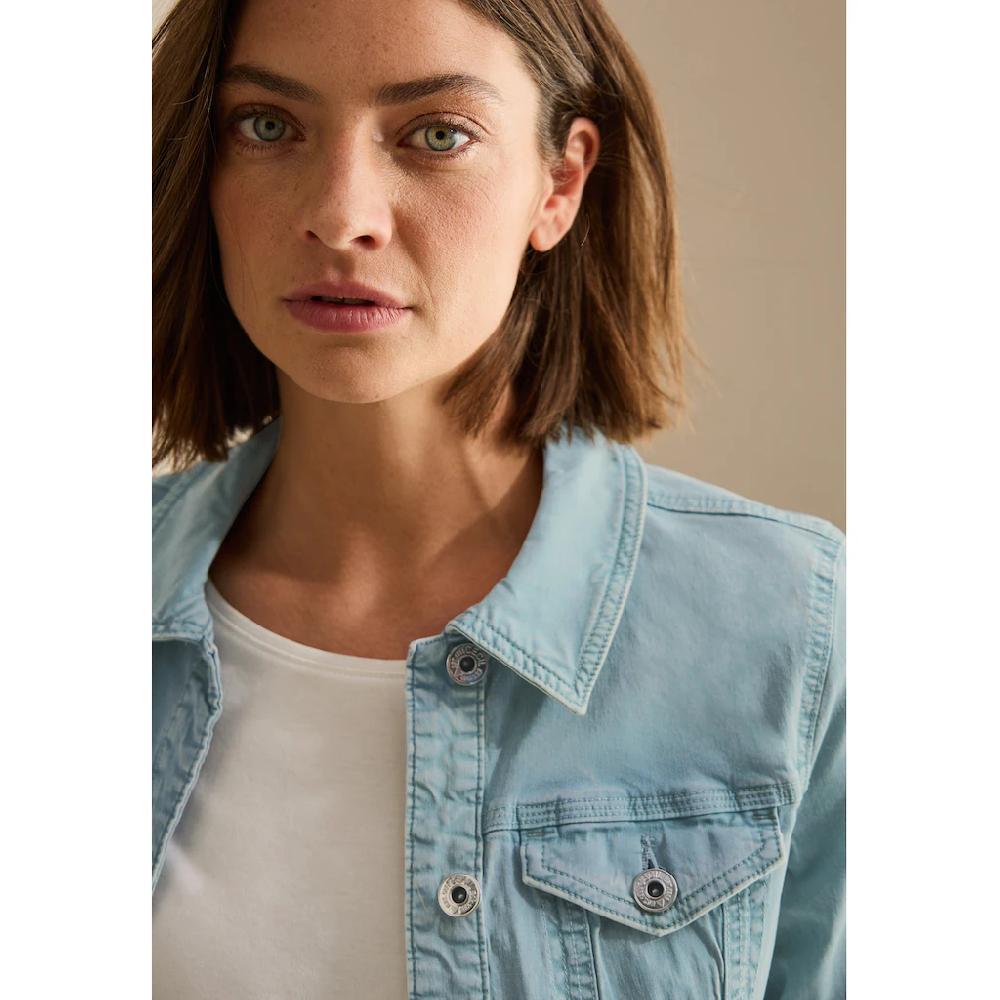 Cecil Jeansjacke Mit Hemdkragen